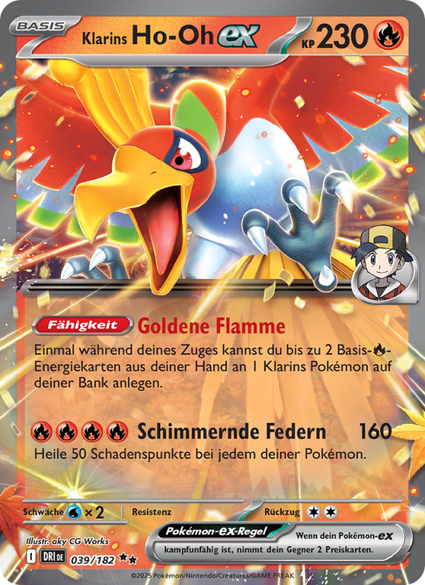 Klarins Ho-Oh-ex 039 — Ewige Rivalen (German Pokémon TCG card)