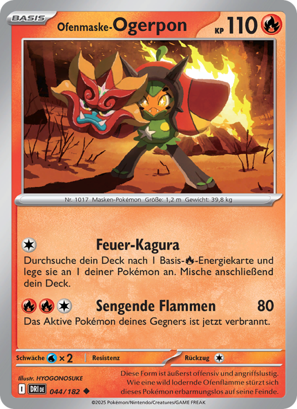 Ofenmaske-Ogerpon 044 — Ewige Rivalen (German Pokémon TCG card)