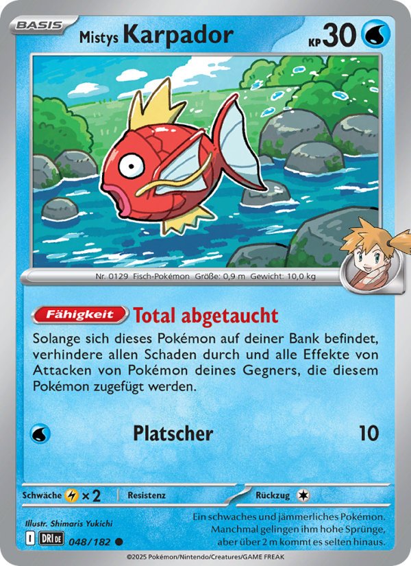 Mistys Karpador 048 — Ewige Rivalen (German Pokémon TCG card)