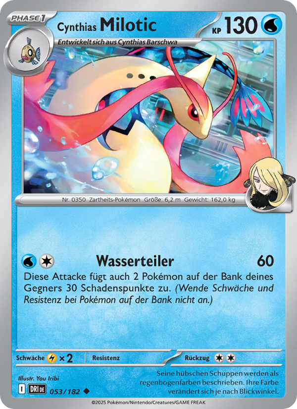 Cynthias Milotic 053 — Ewige Rivalen (German Pokémon TCG card)