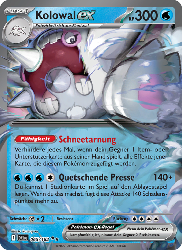 Kolowal-ex 065 — Ewige Rivalen (German Pokémon TCG card)