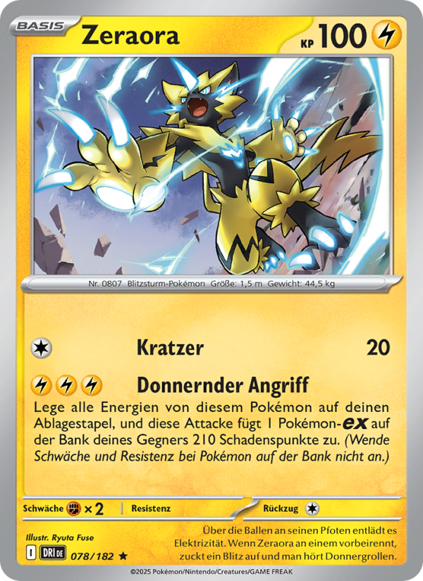 Zeraora 078 — Ewige Rivalen (German Pokémon TCG card)