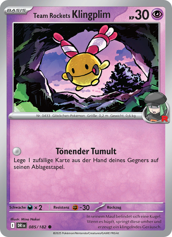 Team Rockets Klingplim 085 — Ewige Rivalen (German Pokémon TCG card)