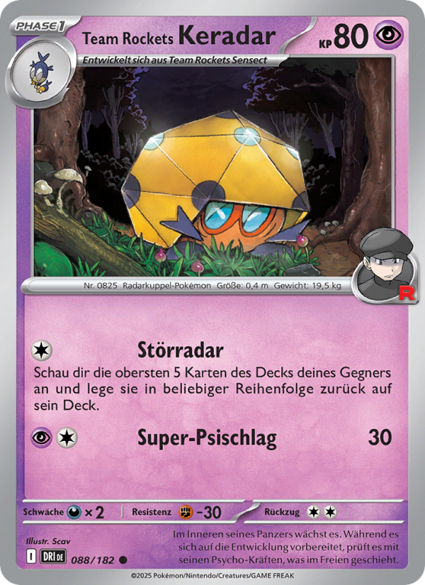 Team Rockets Keradar 088 — Ewige Rivalen (German Pokémon TCG card)