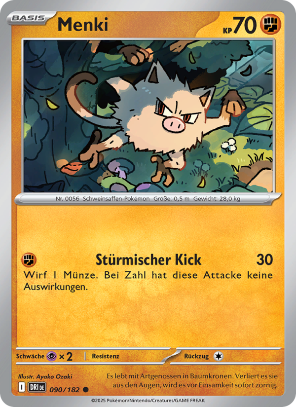 Menki 090 — Ewige Rivalen (German Pokémon TCG card)