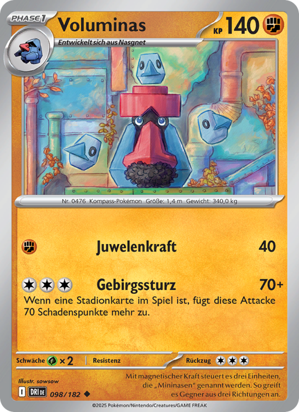 Voluminas 098 — Ewige Rivalen (German Pokémon TCG card)