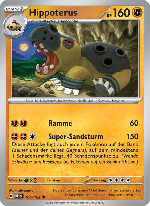 Hippoterus 106 — Ewige Rivalen (German Pokémon TCG card)