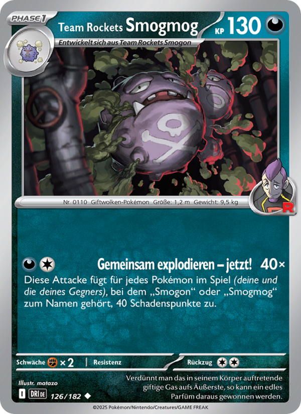 Team Rockets Smogmog 126 — Ewige Rivalen (German Pokémon TCG card)