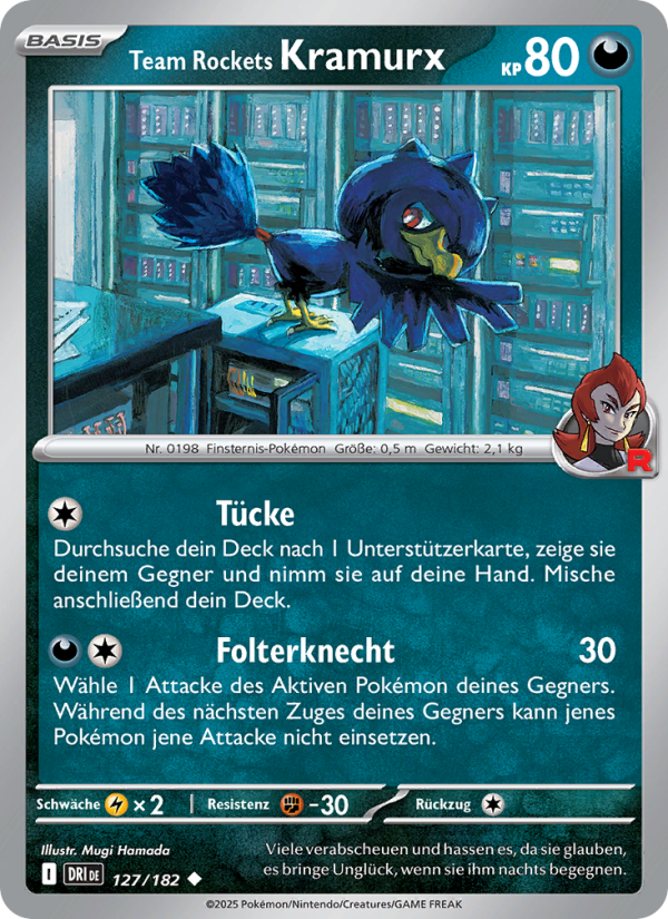 Team Rockets Kramurx 127 — Ewige Rivalen (German Pokémon TCG card)