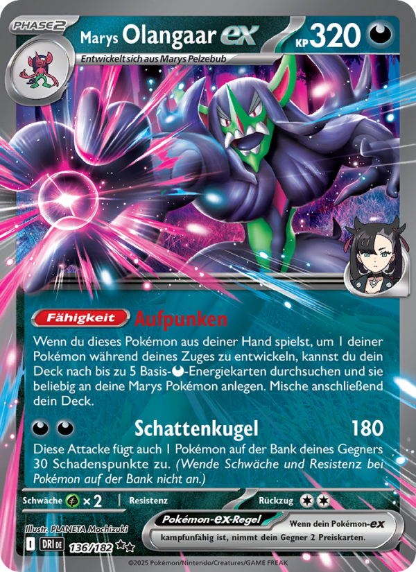 Marys Olangaar-ex 136 — Ewige Rivalen (German Pokémon TCG card)