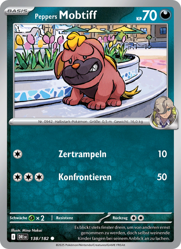 Peppers Mobtiff 138 — Ewige Rivalen (German Pokémon TCG card)