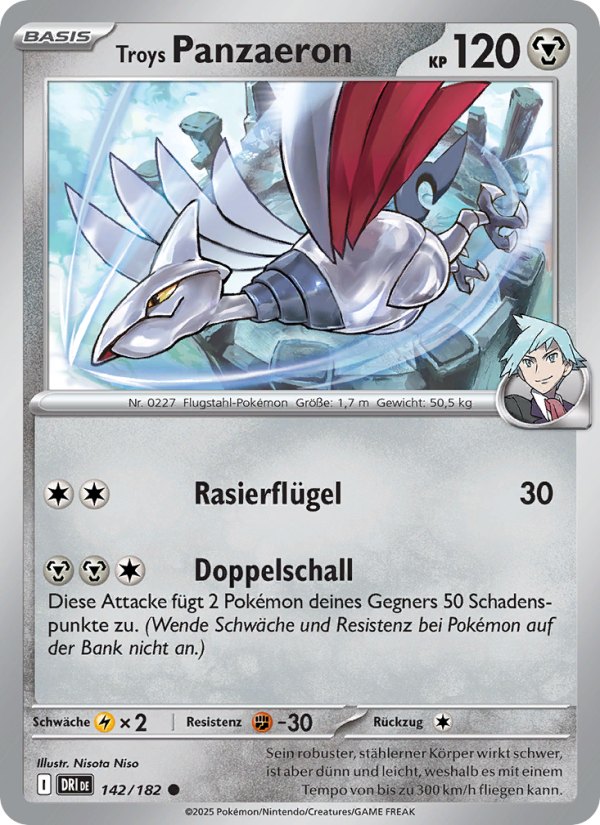 Troys Panzaeron 142 — Ewige Rivalen (German Pokémon TCG card)