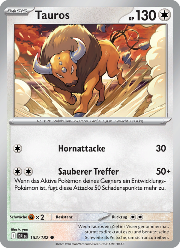 Tauros 152 — Ewige Rivalen (German Pokémon TCG card)