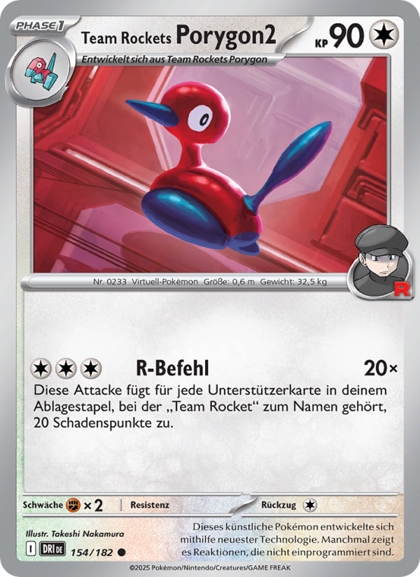 Team Rockets Porygon2 154 — Ewige Rivalen (German Pokémon TCG card)