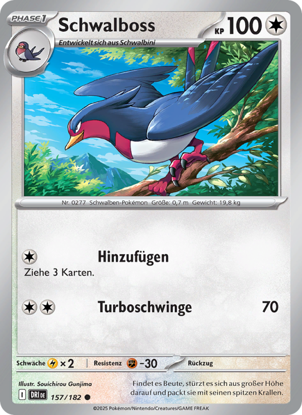 Schwalboss 157 — Ewige Rivalen (German Pokémon TCG card)