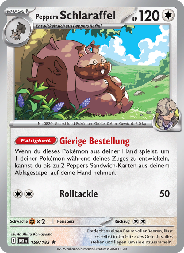 Peppers Schlaraffel 159 — Ewige Rivalen (German Pokémon TCG card)
