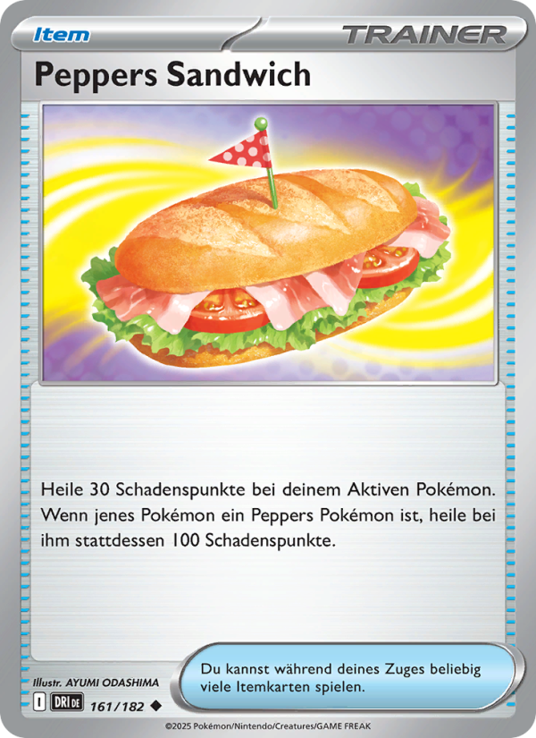 Peppers Sandwich 161 — Ewige Rivalen (German Pokémon TCG card)