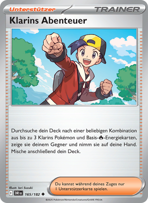 Klarins Abenteuer 165 — Ewige Rivalen (German Pokémon TCG card)