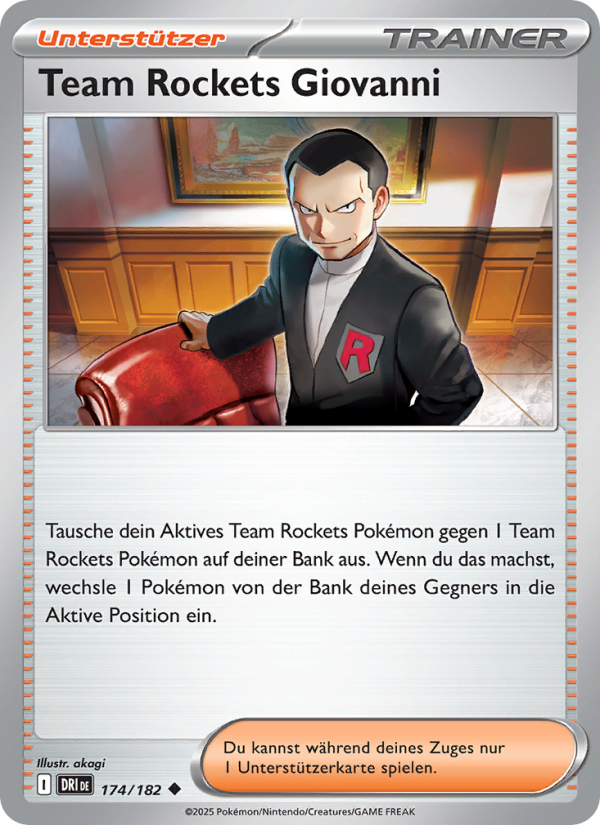 Team Rockets Giovanni 174 — Ewige Rivalen (German Pokémon TCG card)