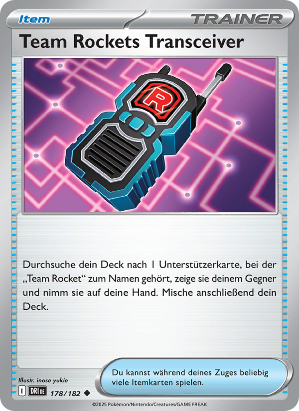 Team Rockets Transceiver 178 — Ewige Rivalen (German Pokémon TCG card)