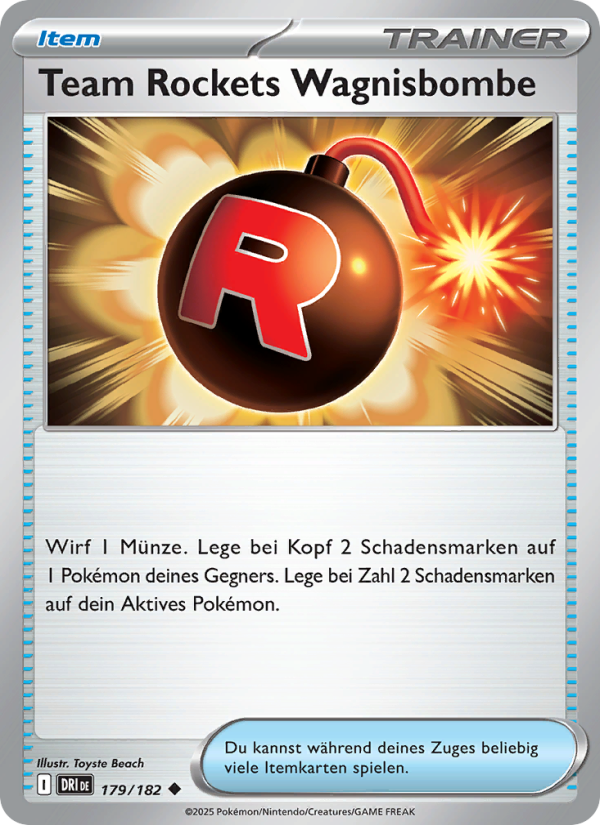 Team Rockets Wagnisbombe 179 — Ewige Rivalen (German Pokémon TCG card)