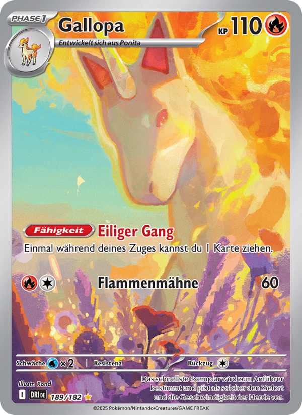 Gallopa 189 — Ewige Rivalen (German Pokémon TCG card)