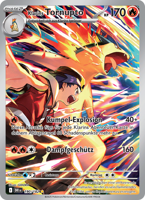 Klarins Tornupto 190 — Ewige Rivalen (German Pokémon TCG card)