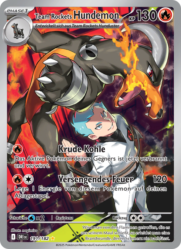 Team Rockets Hundemon 191 — Ewige Rivalen (German Pokémon TCG card)