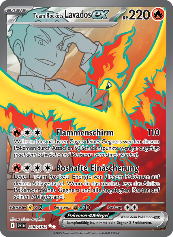 Team Rockets Lavados-ex 208 — Ewige Rivalen (German Pokémon TCG card)