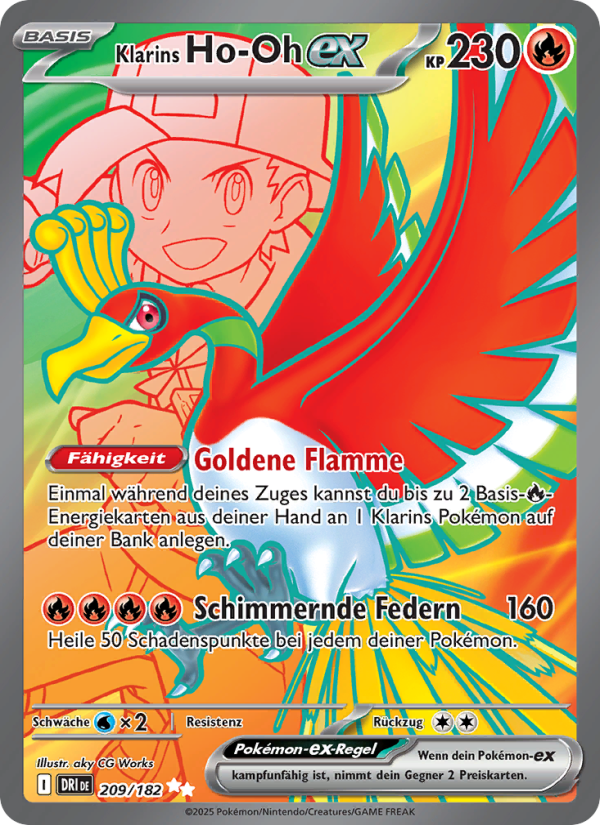 Klarins Ho-Oh-ex 209 — Ewige Rivalen (German Pokémon TCG card)