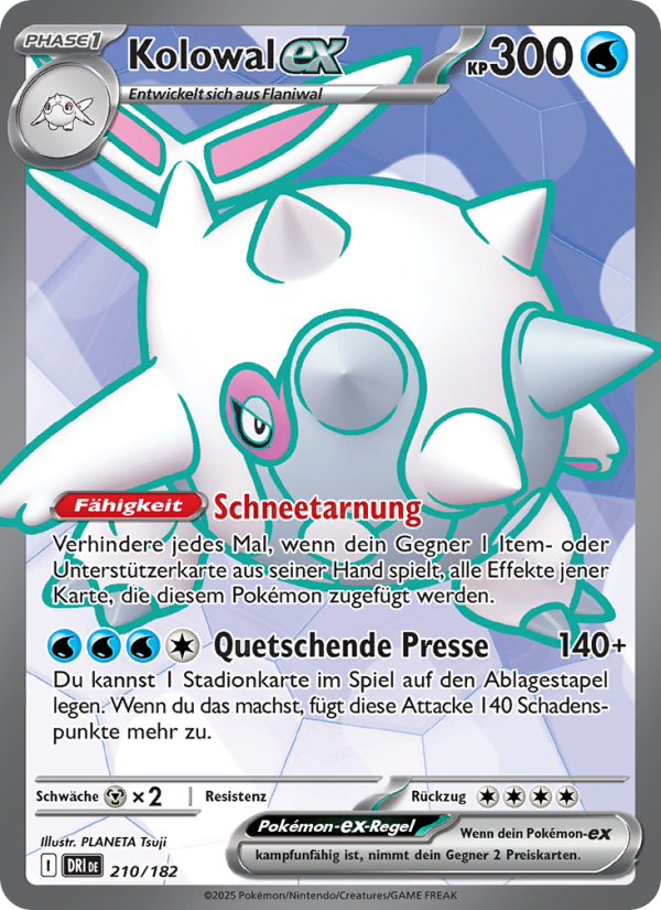 Kolowal-ex 210 — Ewige Rivalen (German Pokémon TCG card)