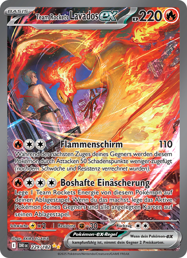 Team Rockets Lavados-ex 229 — Ewige Rivalen (German Pokémon TCG card)