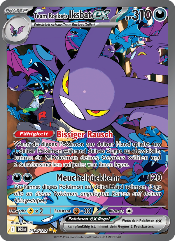 Team Rockets Iksbat-ex 234 — Ewige Rivalen (German Pokémon TCG card)