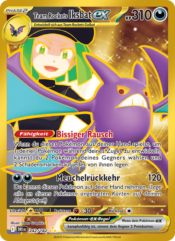 Team Rockets Iksbat-ex 242 — Ewige Rivalen (German Pokémon TCG card)