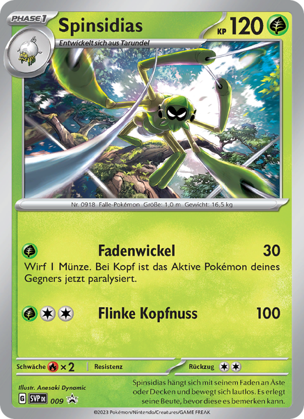 Spinsidias 009 — SVP Black Star Promos (German Pokémon TCG card)
