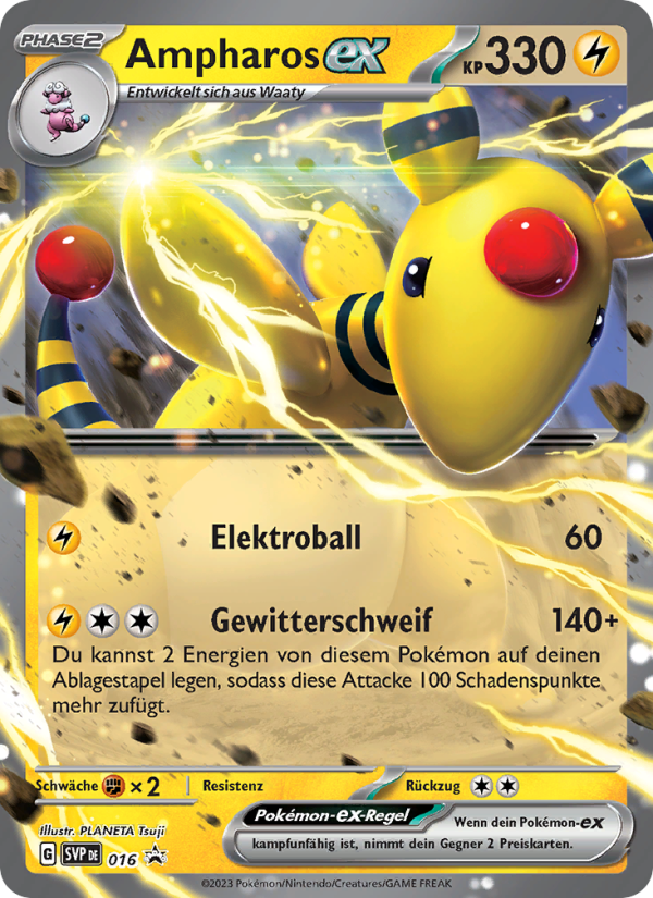 Ampharos-ex 016 — SVP Black Star Promos (German Pokémon TCG card)