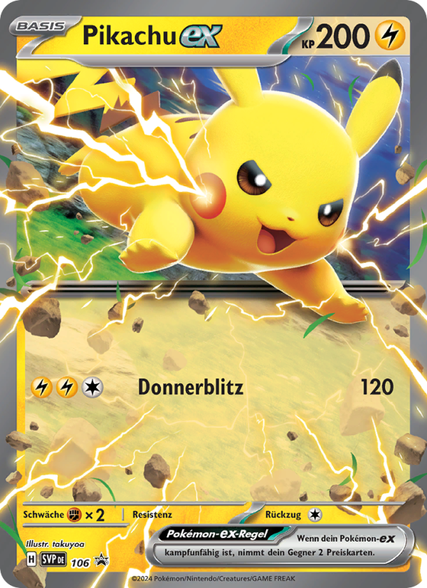 Pikachu-ex 106 — SVP Black Star Promos (German Pokémon TCG card)