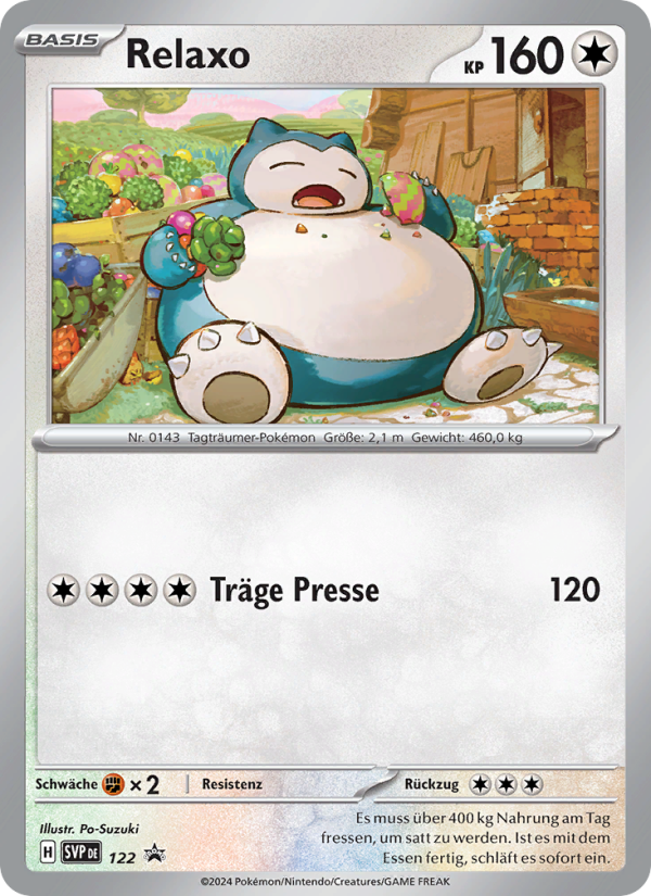 Relaxo 122 — SVP Black Star Promos (German Pokémon TCG card)