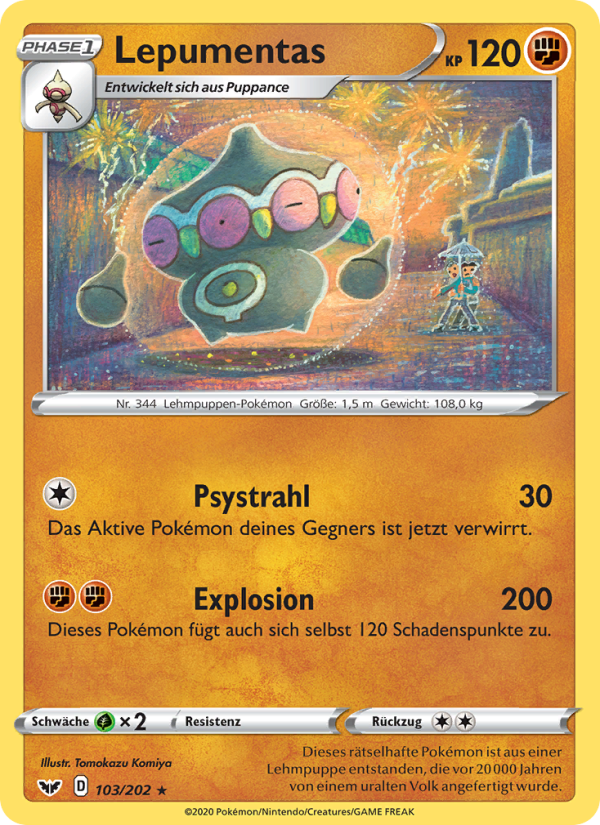 Lepumentas 103 — Schwert & Schild (German Pokémon TCG card)