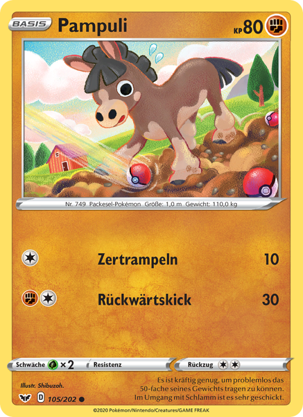 Pampuli 105 — Sword & Shield (German Pokémon TCG card)