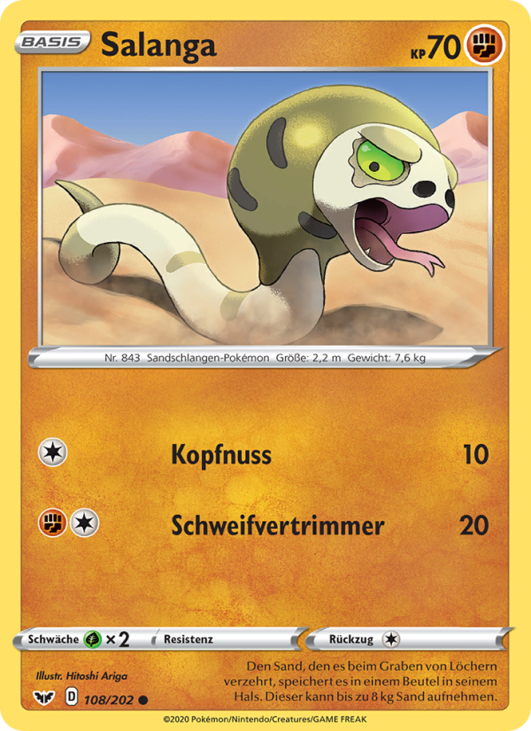 Salanga 108 — Schwert & Schild (German Pokémon TCG card)