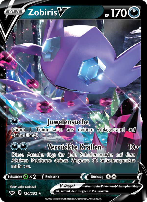 Zobiris V 120 — Schwert & Schild (German Pokémon TCG card)