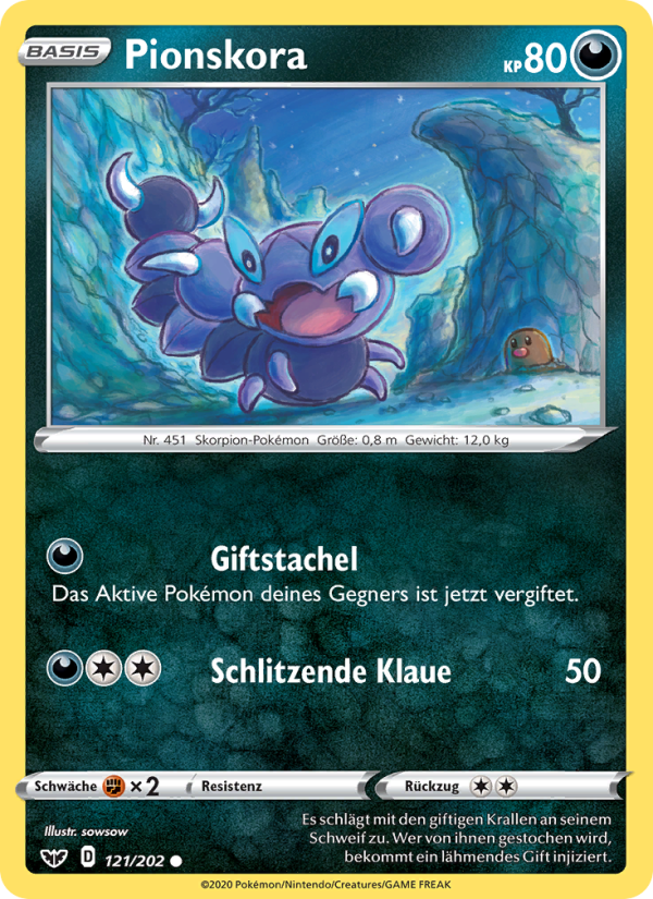Pionskora Pokémon TCG cards