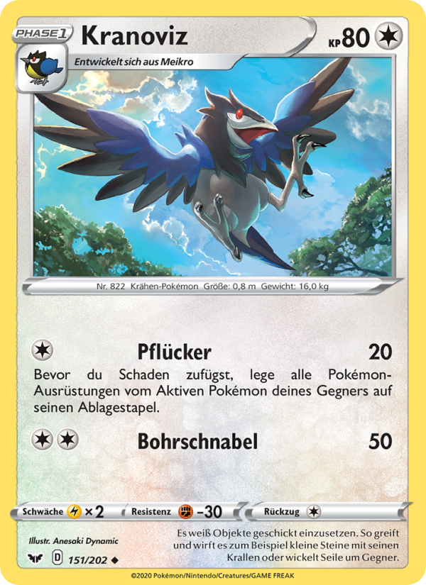 Kranoviz 151 — Schwert & Schild (German Pokémon TCG card)