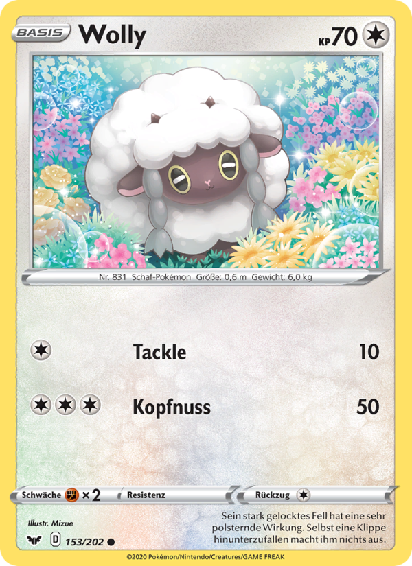 Wolly 153 — Schwert & Schild (German Pokémon TCG card)
