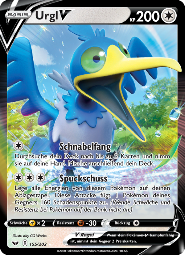 Urgl V 155 — Schwert & Schild (German Pokémon TCG card)