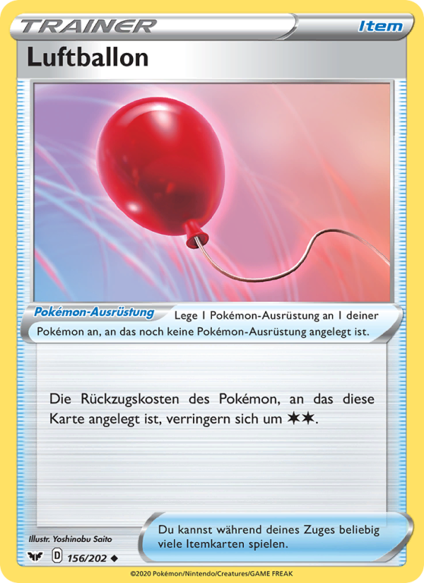 Luftballon 156 — Schwert & Schild (German Pokémon TCG card)