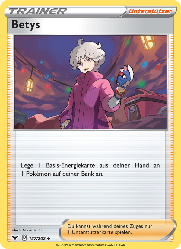 Betys 157 — Schwert & Schild (German Pokémon TCG card)