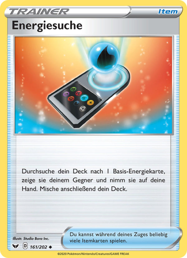 Energiesuche 161 — Schwert & Schild (German Pokémon TCG card)