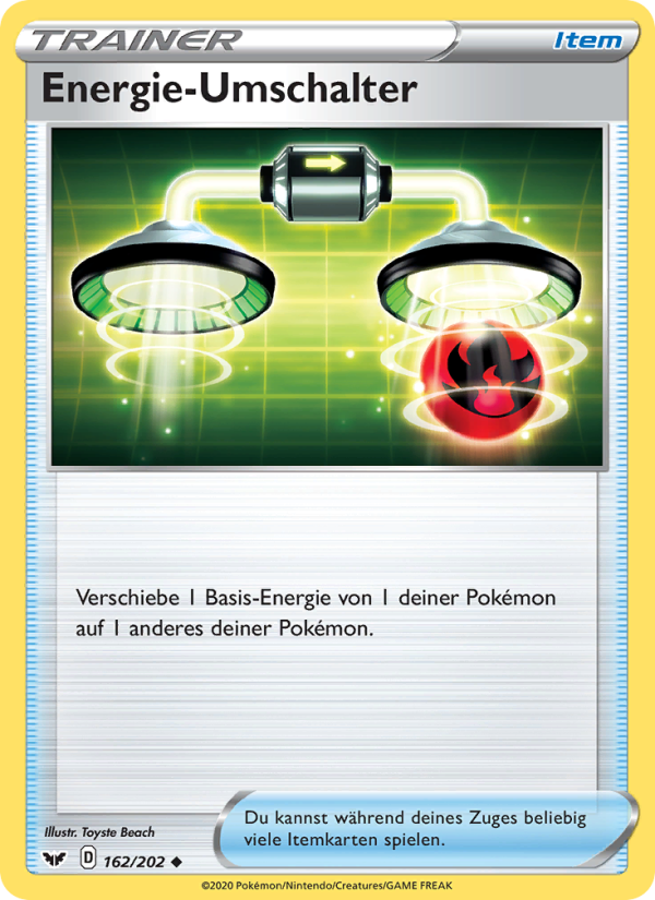 Energie-Umschalter 162 — Schwert & Schild (German Pokémon TCG card)